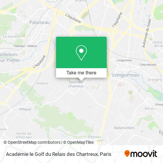 Académie le Golf du Relais des Chartreux map