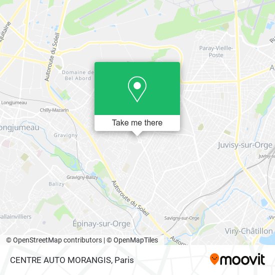 Mapa CENTRE AUTO MORANGIS