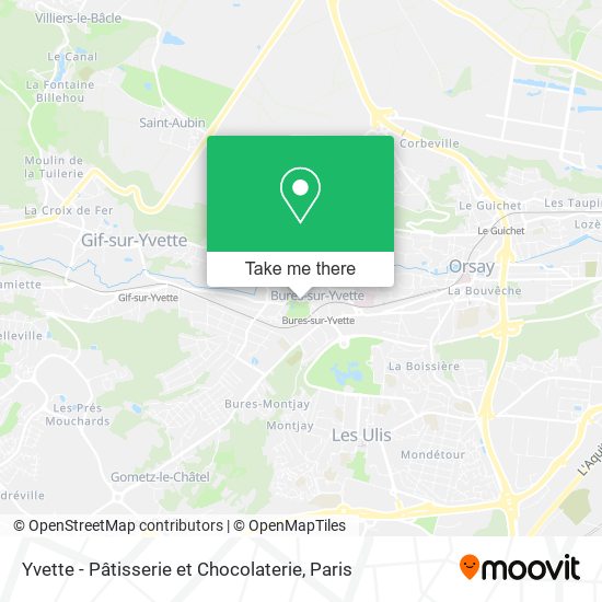 Mapa Yvette - Pâtisserie et Chocolaterie