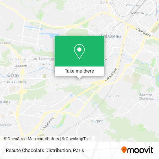 Mapa Réauté Chocolats Distribution