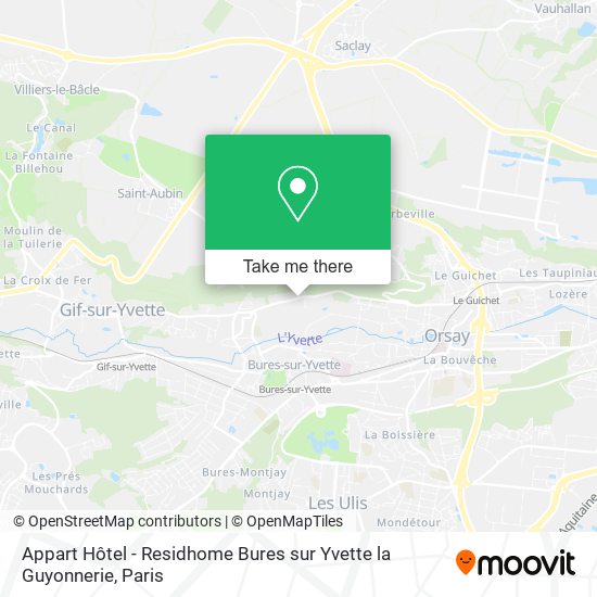 Appart Hôtel - Residhome Bures sur Yvette la Guyonnerie map