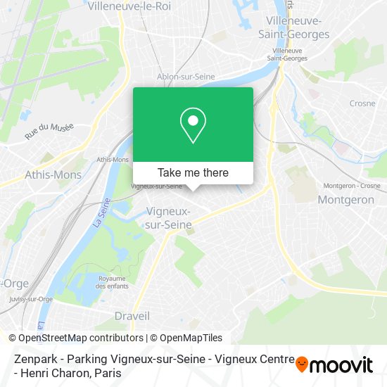 Zenpark - Parking Vigneux-sur-Seine - Vigneux Centre - Henri Charon map