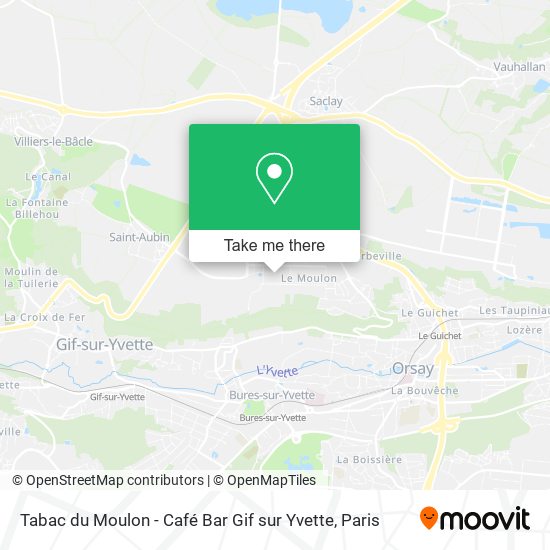 Mapa Tabac du Moulon - Café Bar Gif sur Yvette