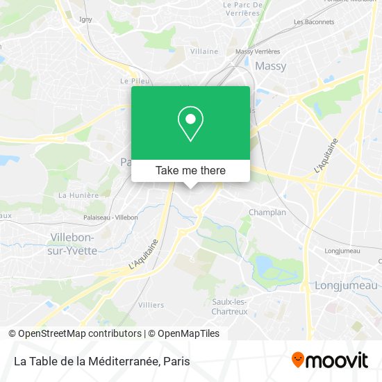 La Table de la Méditerranée map