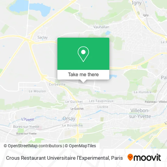 Crous Restaurant Universitaire l'Experimental map