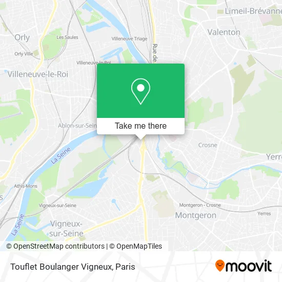 Touflet Boulanger Vigneux map