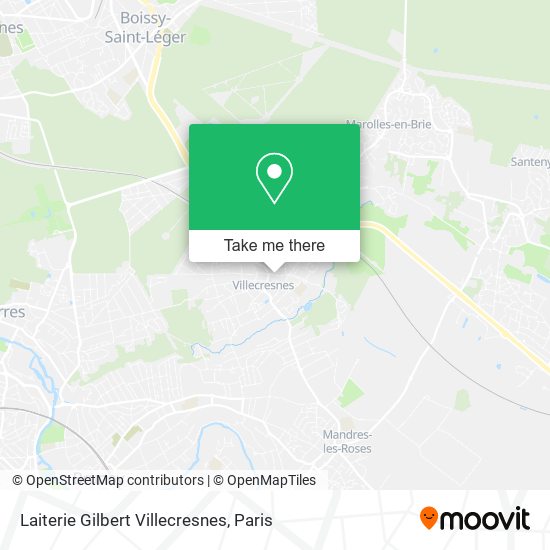 Laiterie Gilbert Villecresnes map