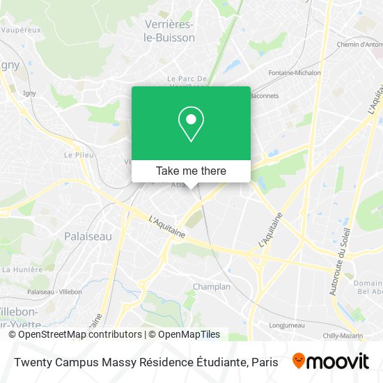 Mapa Twenty Campus Massy Résidence Étudiante
