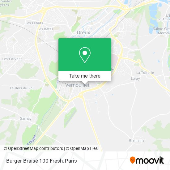 Burger Braisé 100 Fresh map
