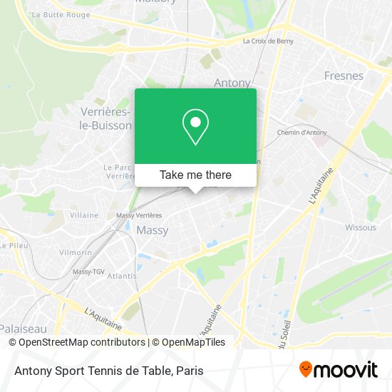 Antony Sport Tennis de Table map