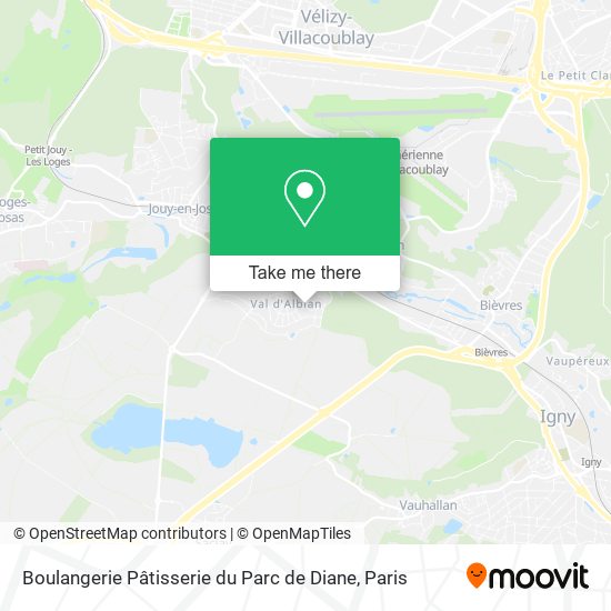 Boulangerie Pâtisserie du Parc de Diane map