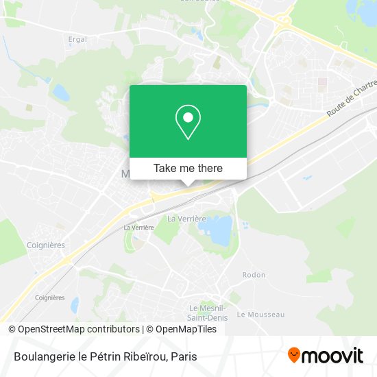 Mapa Boulangerie le Pétrin Ribeïrou