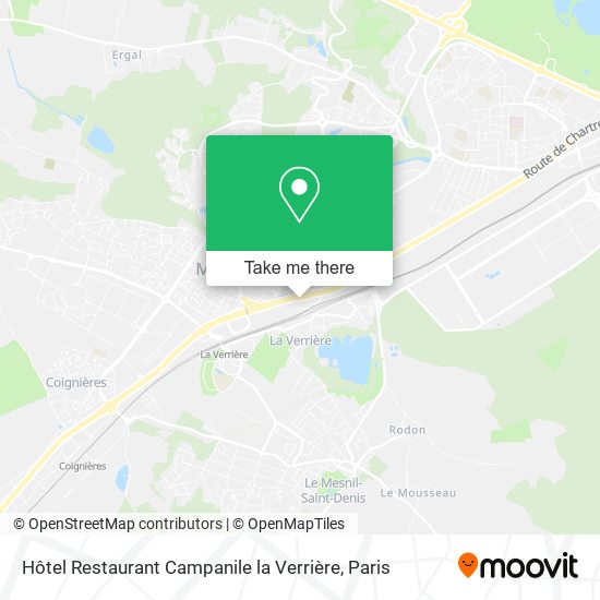 Mapa Hôtel Restaurant Campanile la Verrière