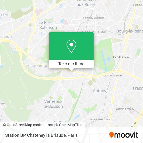 Station BP Chateney la Briaude map