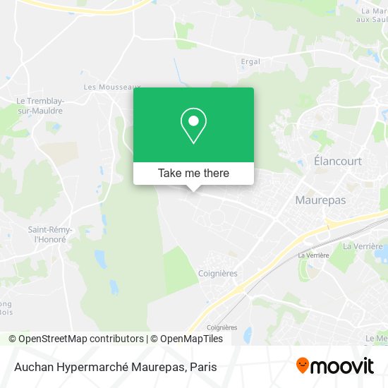 Mapa Auchan Hypermarché Maurepas