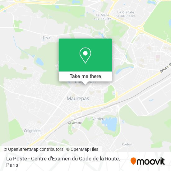 La Poste - Centre d'Examen du Code de la Route map