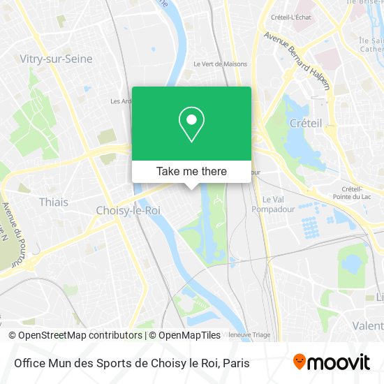 Office Mun des Sports de Choisy le Roi map