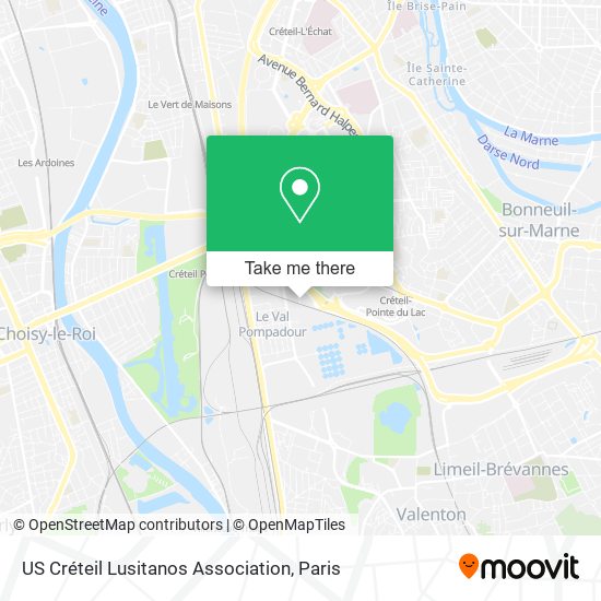 US Créteil Lusitanos Association map