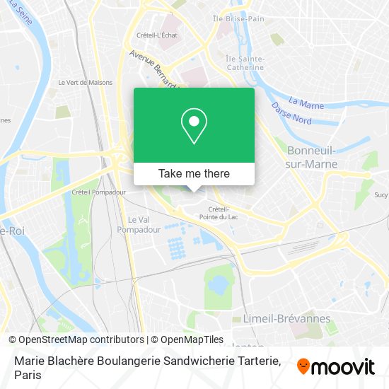 Mapa Marie Blachère Boulangerie Sandwicherie Tarterie