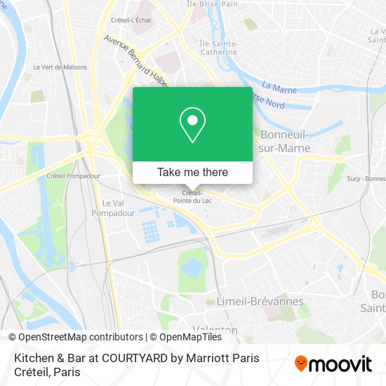 Kitchen & Bar at COURTYARD by Marriott Paris Créteil map
