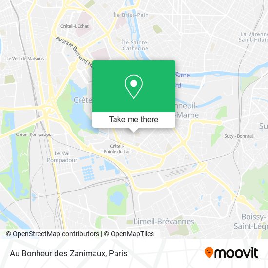 Au Bonheur des Zanimaux map