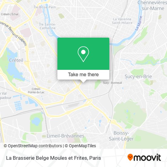 Mapa La Brasserie Belge Moules et Frites