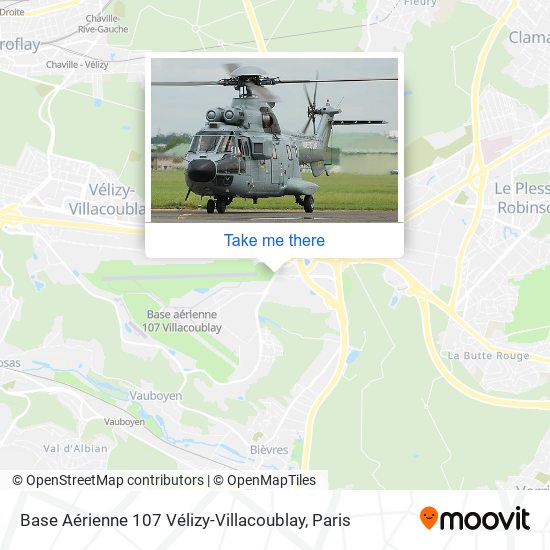 Base Aérienne 107 Vélizy-Villacoublay map