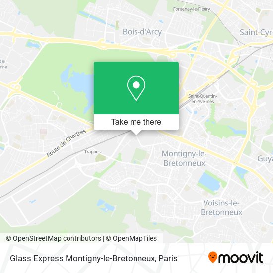 Glass Express Montigny-le-Bretonneux map