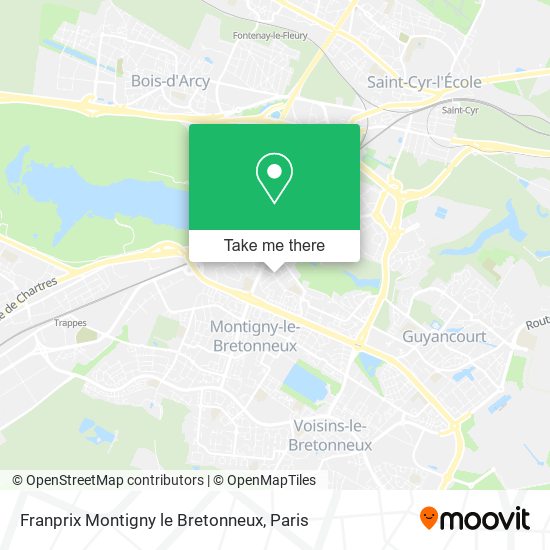 Franprix Montigny le Bretonneux map