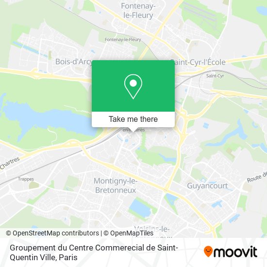 Mapa Groupement du Centre Commerecial de Saint-Quentin Ville