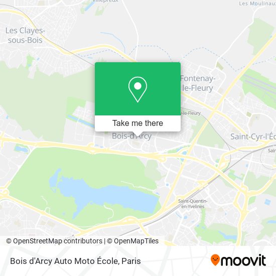 Bois d'Arcy Auto Moto École map