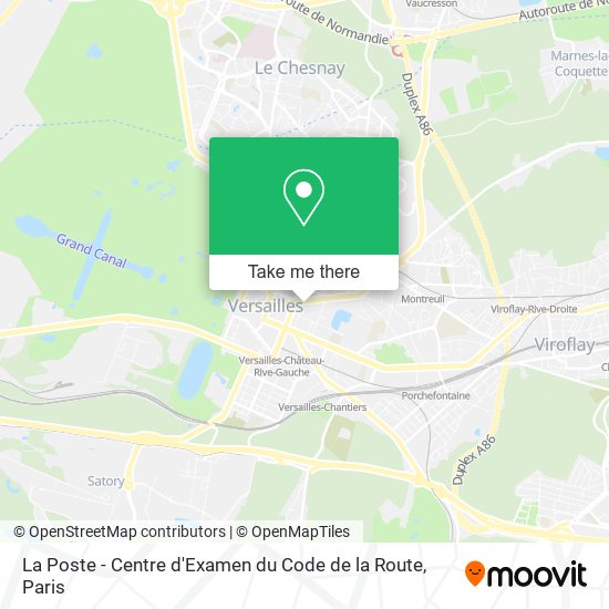 La Poste - Centre d'Examen du Code de la Route map