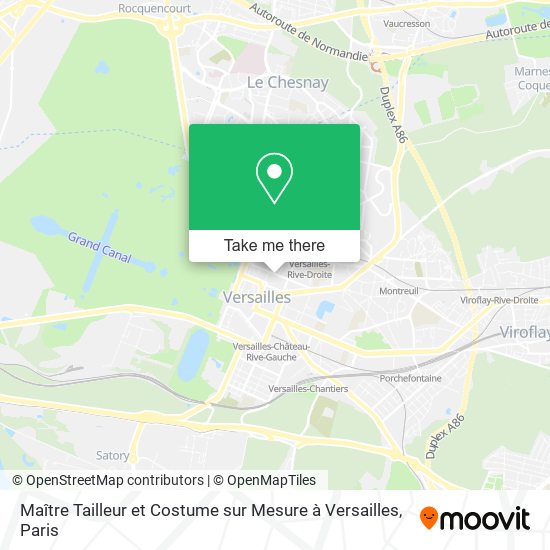 Mapa Maître Tailleur et Costume sur Mesure à Versailles