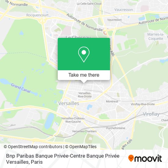 Bnp Paribas Banque Privée-Centre Banque Privée Versailles map