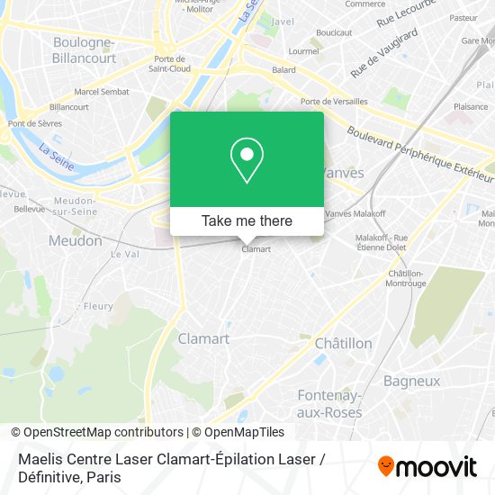 Maelis Centre Laser Clamart-Épilation Laser / Définitive map