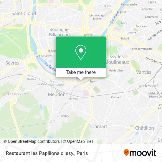 Restaurant les Papillons d'Issy. map