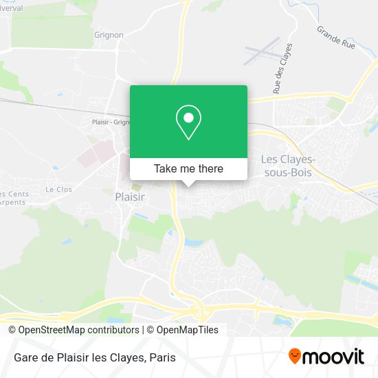Gare de Plaisir les Clayes map