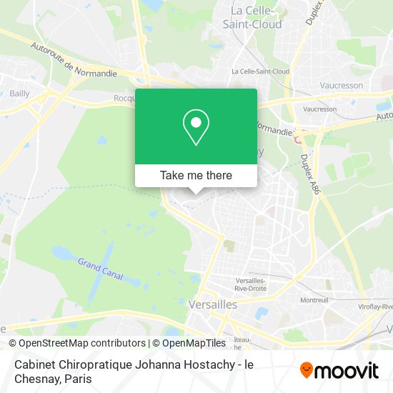 Cabinet Chiropratique Johanna Hostachy - le Chesnay map