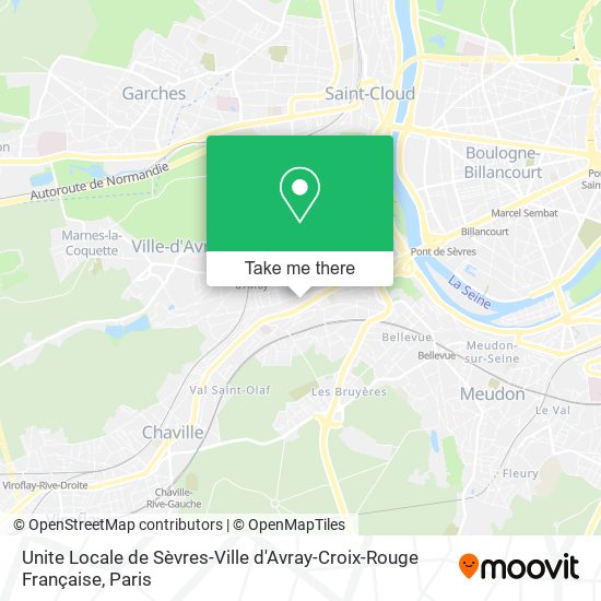 Unite Locale de Sèvres-Ville d'Avray-Croix-Rouge Française map