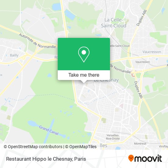 Restaurant Hippo le Chesnay map