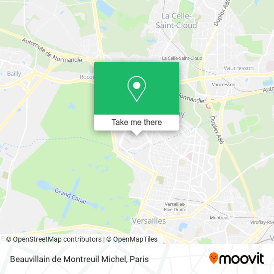 Mapa Beauvillain de Montreuil Michel