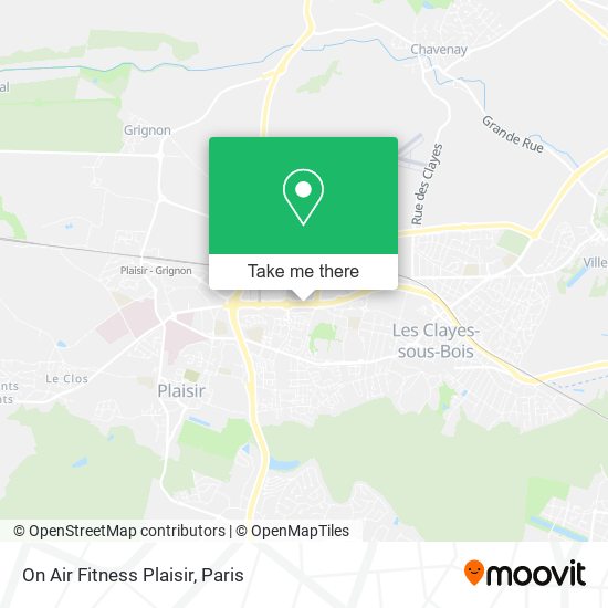 On Air Fitness Plaisir map