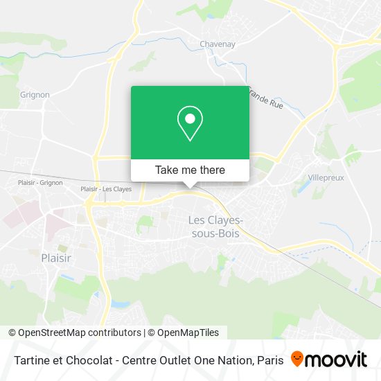 Tartine et Chocolat - Centre Outlet One Nation map