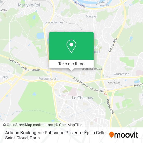 Artisan Boulangerie Patisserie Pizzeria - Épi la Celle Saint-Cloud map