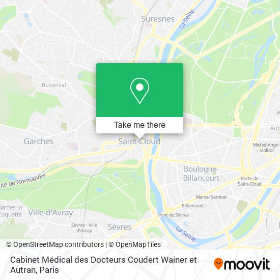 Mapa Cabinet Médical des Docteurs Coudert Wainer et Autran