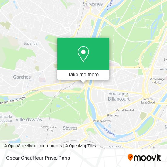 Mapa Oscar Chauffeur Privé