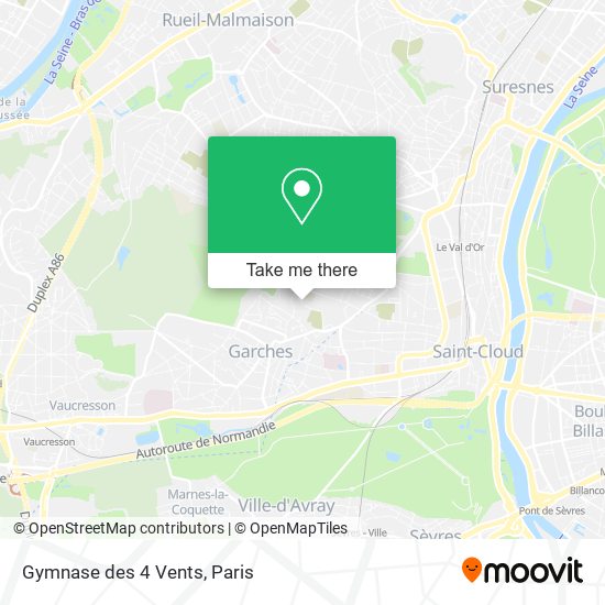 Gymnase des 4 Vents map