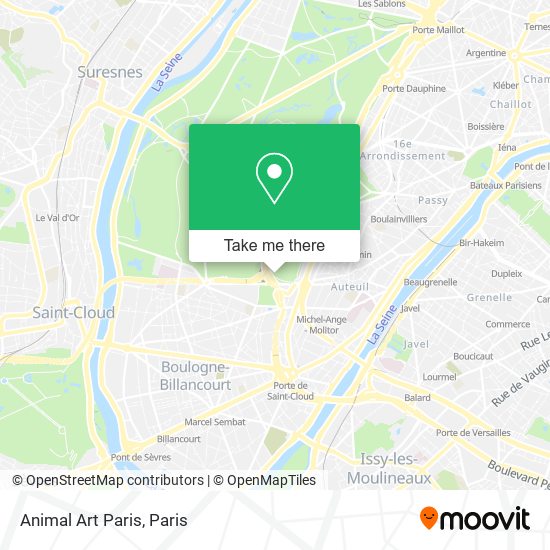 Animal Art Paris map