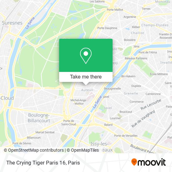 Mapa The Crying Tiger Paris 16