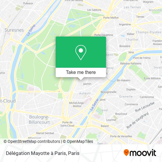 Délégation Mayotte à Paris map